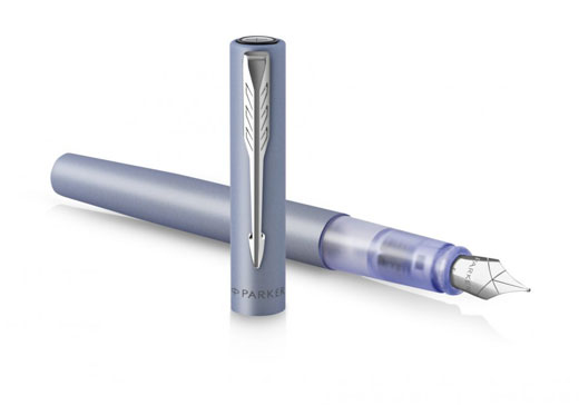  Parker Vector XL silver blue fountain pen