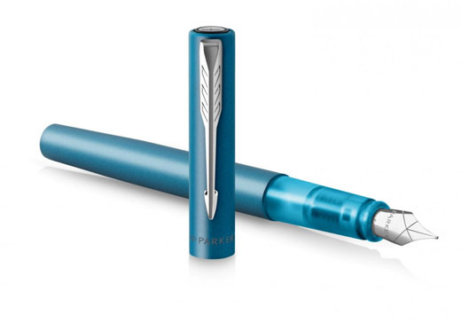  Parker Vector XL silver blue fountain pen